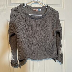 Vintage Havana Women's Sweater Crop Stars‎ Down The Arm Size Large